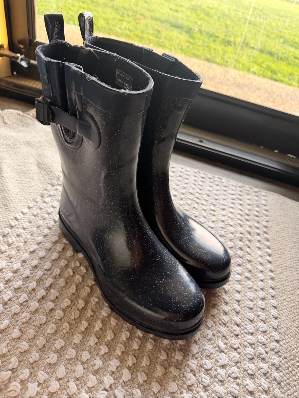 Capelli of New York dark blue Glitter calf Rain Boots